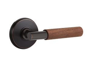Emtek Select T Bar Dark Walnut Lever Watford Rosette
